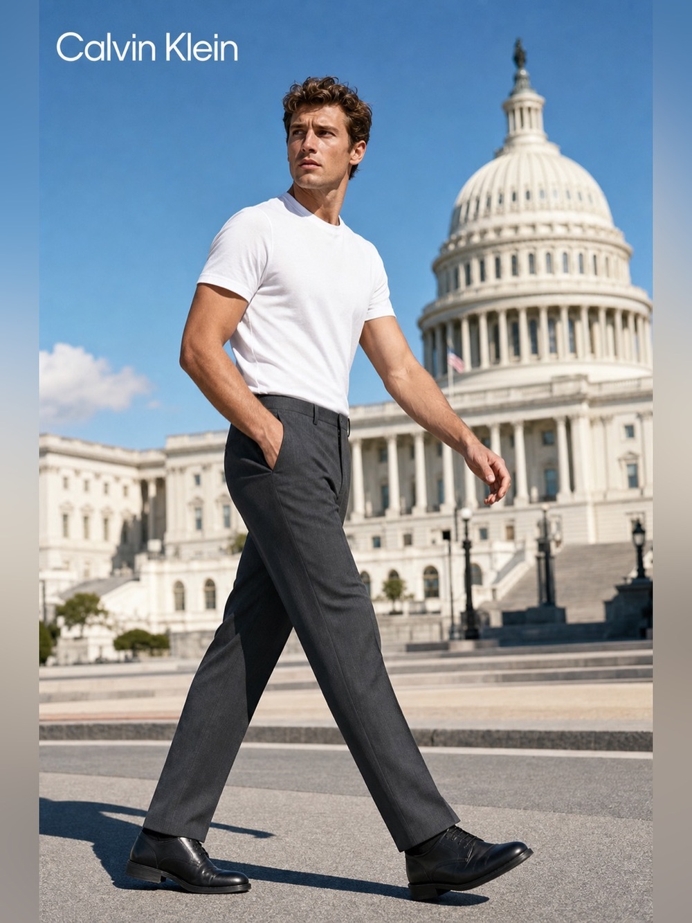 NWT Calvin Klein Dress Pants The Thompson Flat Front Straight Leg 36 x 30